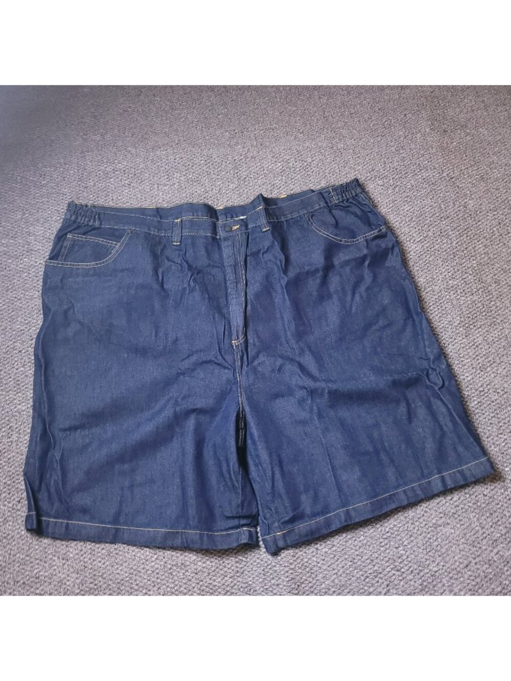 Liberty Blues Jean Shorts Mens 56 Big Tall Blue Denim Elastic y2K Jorts